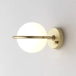 Abbacus vägglampa matt guld/opal