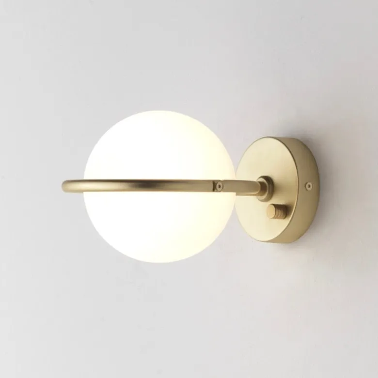 Abbacus vägglampa matt guld/opal