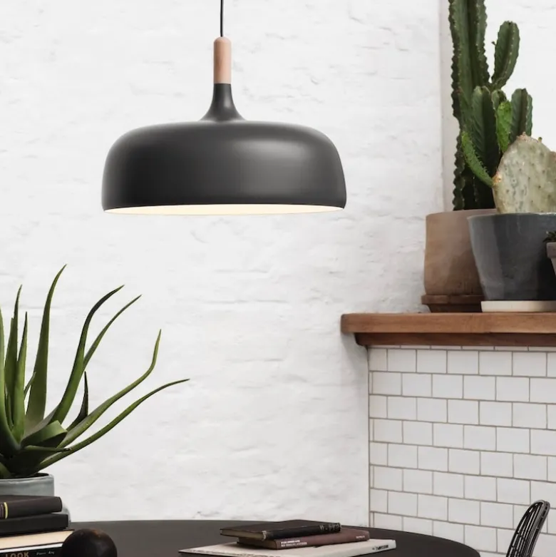 Acorn taklampa matt grå