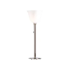 AD 30 Art Déco bordslampa/golvlampa nickel/opalglas