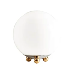 AD 32 Art Déco bordslampa krom/mässing/opalglas
