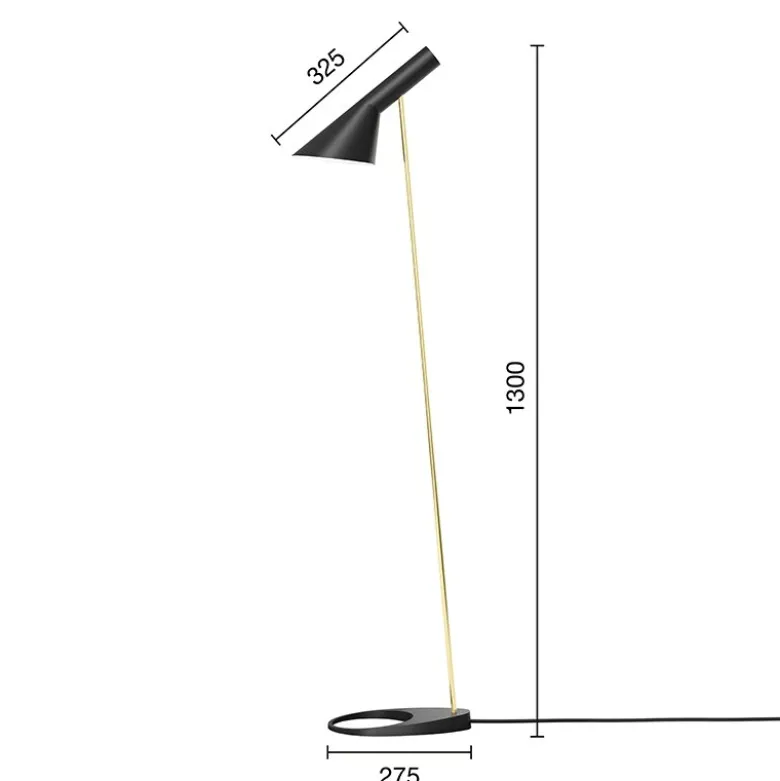 AJ golvlampa black/brass