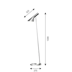 AJ golvlampa stainless steel