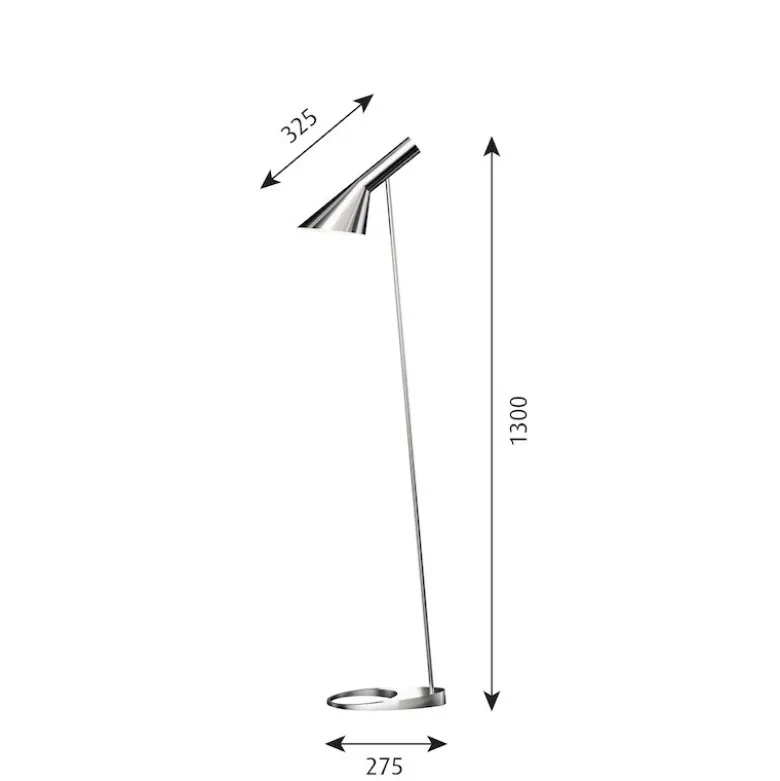 AJ golvlampa stainless steel
