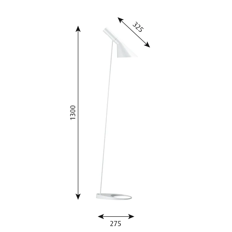 AJ Golvlampa white
