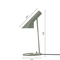 AJ Mini Bordslampa Pale Petrolium