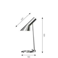 AJ mini bordslampa stainless steel