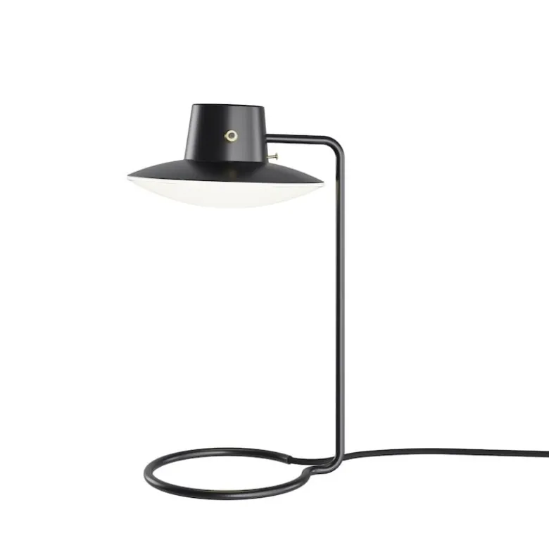 AJ Oxford 410mm Bordslampa metal black/Opal glass
