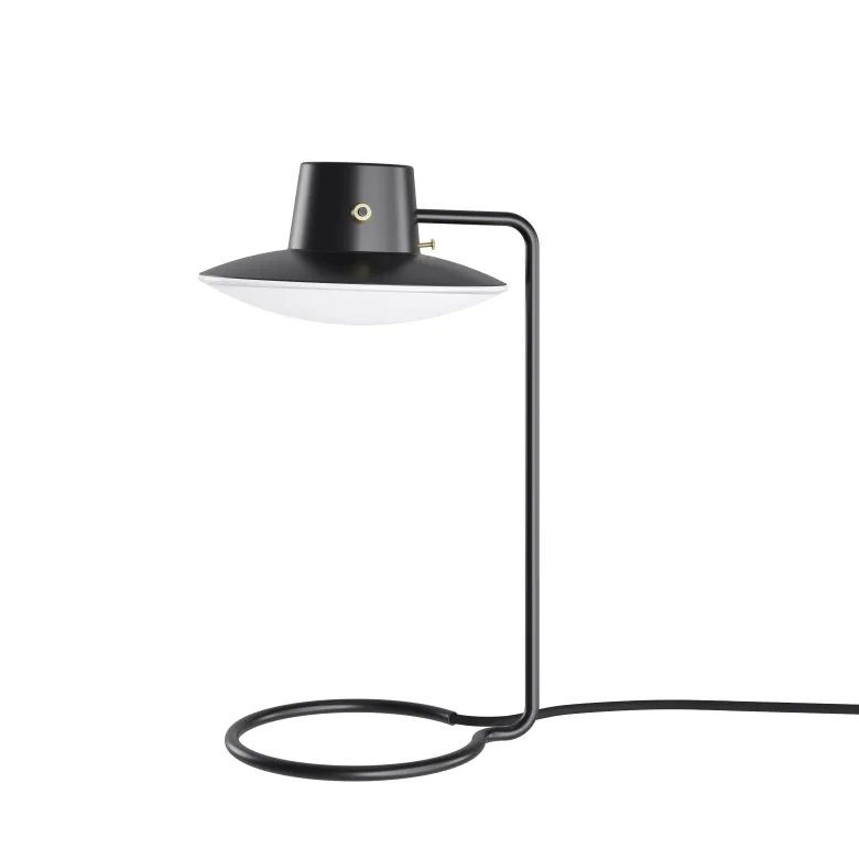 AJ Oxford 410mm Bordslampa metal black/Opal glass