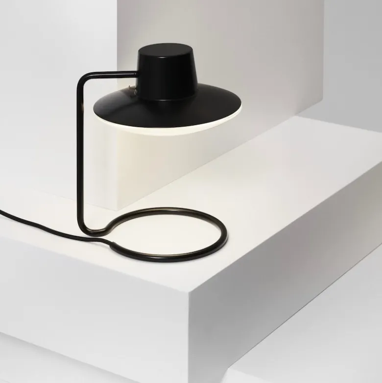 AJ Oxford 280mm Bordslampa metal black/Opal glass