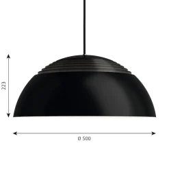 AJ Royal 500 taklampa black