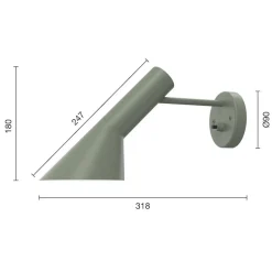 AJ Vägglampa Pale Petrolium
