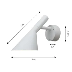 AJ 50 Vägglampa utebelysning white texture