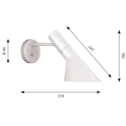 AJ Vägglampa white
