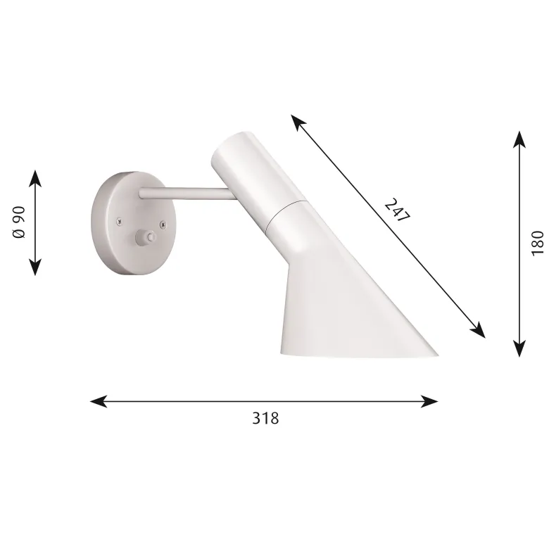 AJ Vägglampa white