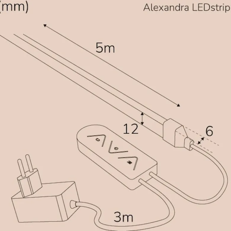 Alexandra Ledstrip KIT RGBIC NEON SMART 5m multi