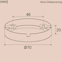 Alice Distance Ring Brushed Steel