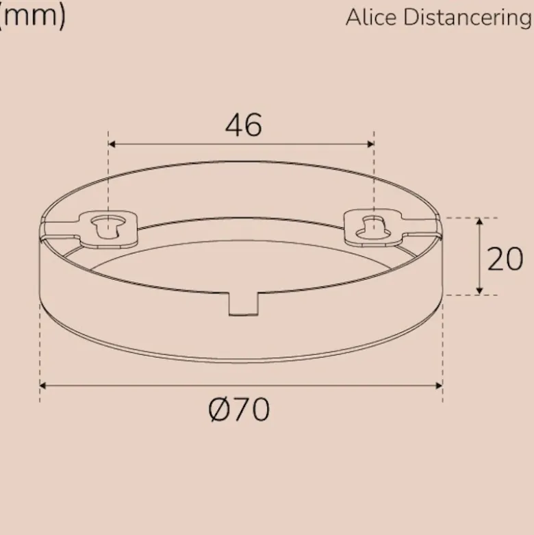 Alice Distance Ring Brushed Steel