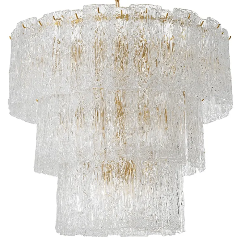 Almeria Chandelier taklampa Antik mässing/glas