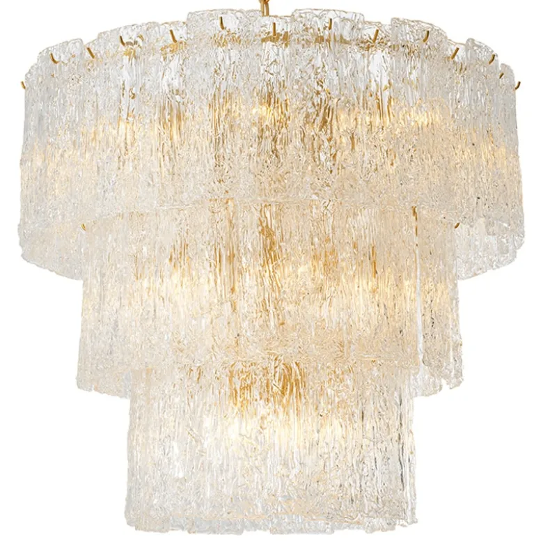 Almeria Chandelier taklampa Antik mässing/glas