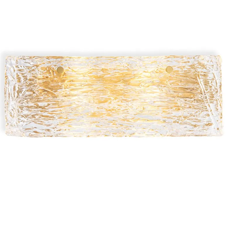 Almeria Vägglampa Antik mässing/glass