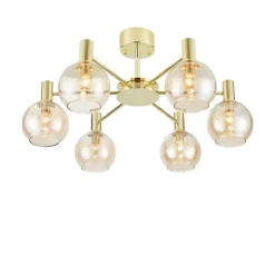Ambra 6L plafond mässing/amber
