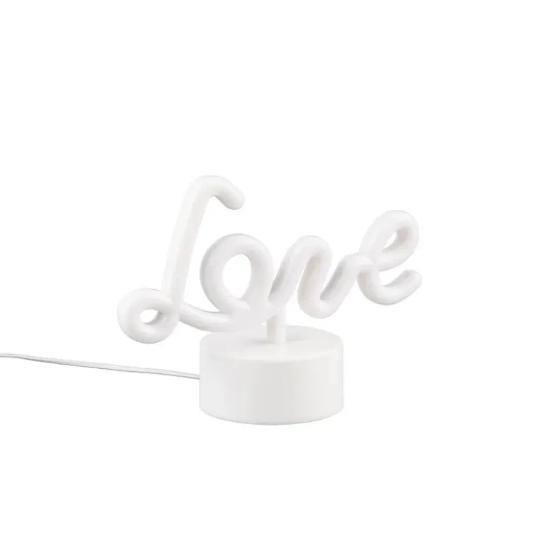 Amor portabel bordslampa vit/rosa