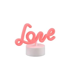 Amor portabel bordslampa vit/rosa