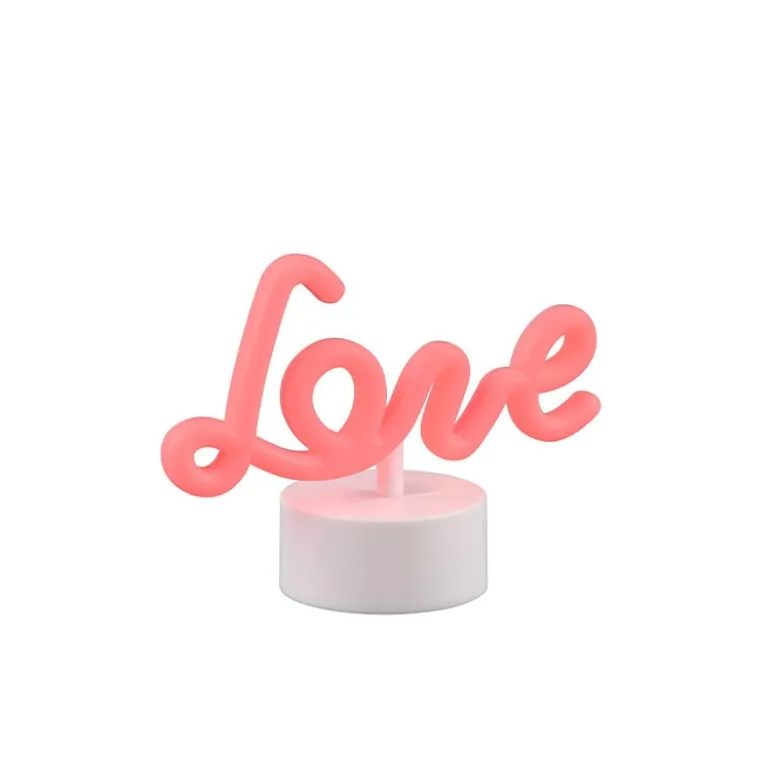 Amor portabel bordslampa vit/rosa
