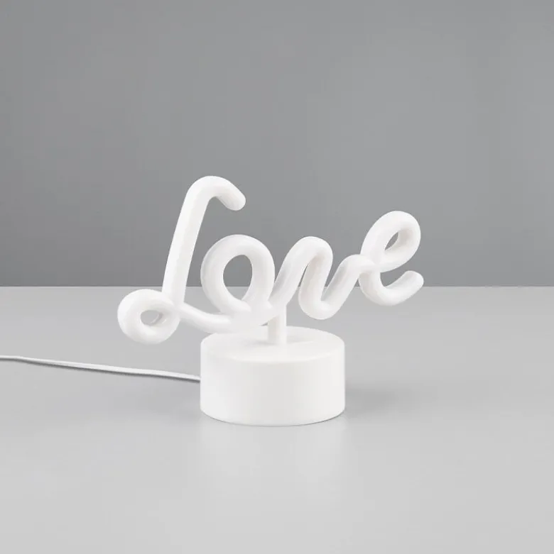 Amor portabel bordslampa vit/rosa