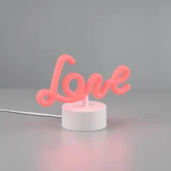 Amor portabel bordslampa vit/rosa