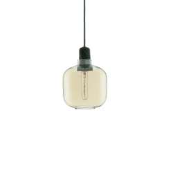 Amp Taklampa S guld glas/grön