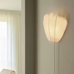 Anna S vägglampa cotton white