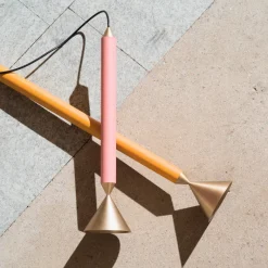 Apollo 39 taklampa coral pink/brass