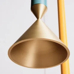 Apollo 39 taklampa deep sea/brass