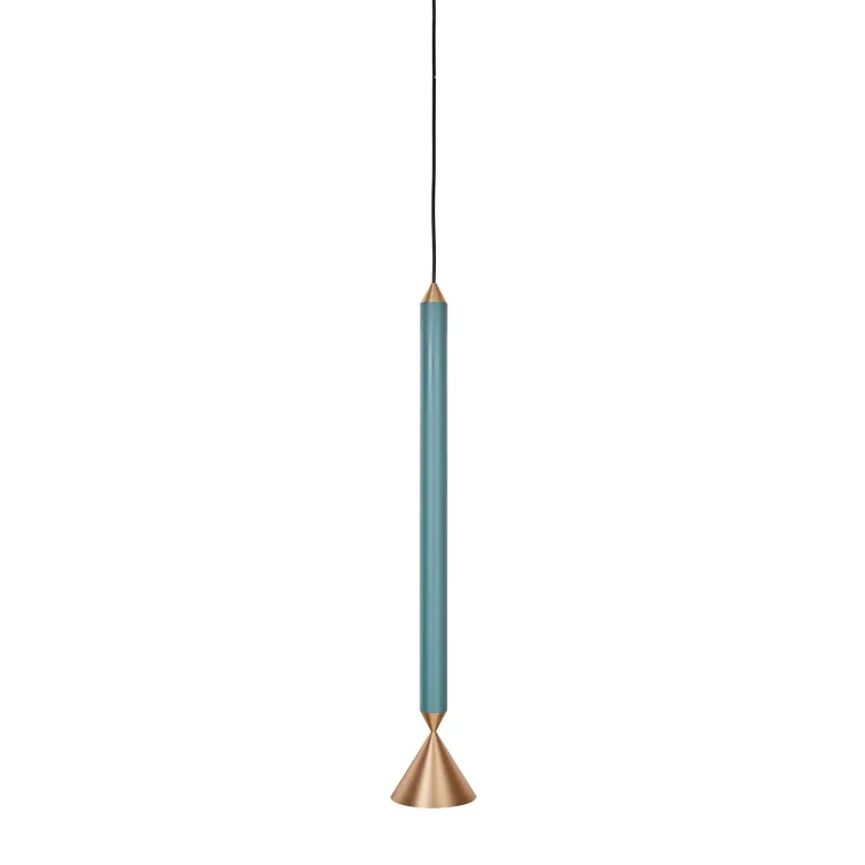 Apollo 59 taklampa deep sea/brass