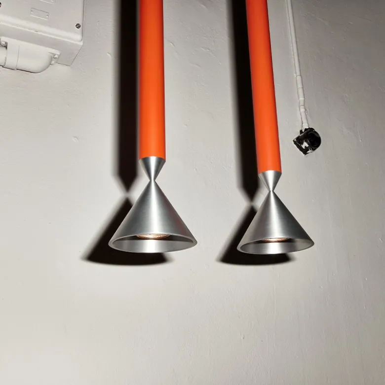 Apollo 59 taklampa red orange/aluminium (GU10)