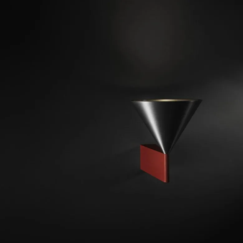 Apollo 14 vägglampa red orange