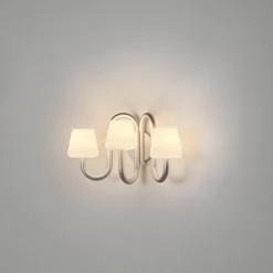 Apollo Vägglampa Vit opalglas