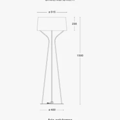 Aria golvlampa svart/svart linnetextil