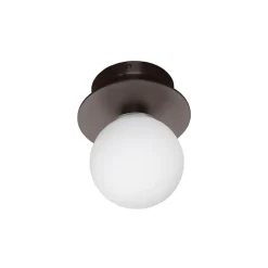 Art Deco IP44 badrumsbelysning brons/vit