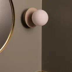 Art Deco IP44 badrumsbelysning mud/vit