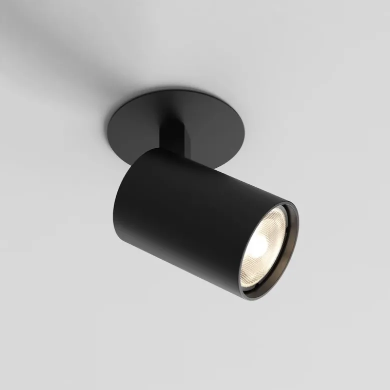 Ascoli recess spotlight matt svart