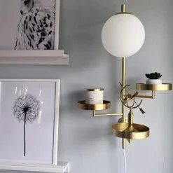 Astoria vägglampa borstad mässing