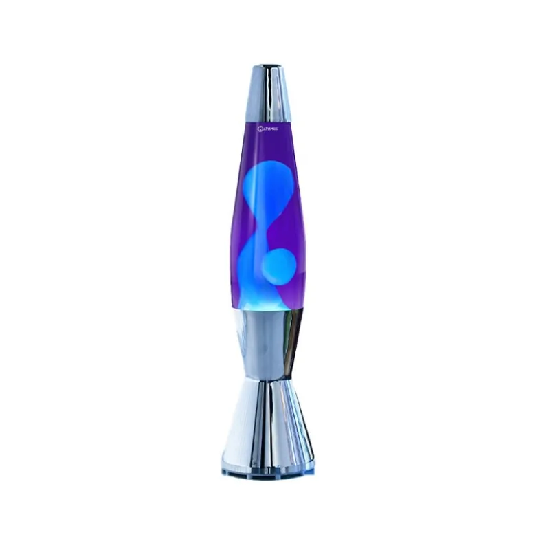 Astro baby silver lavalampa lila med turkos lava