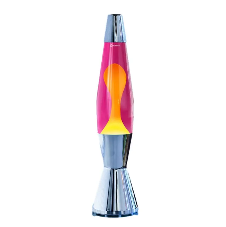 Astro Baby silver lavalampa rosa med gul lava