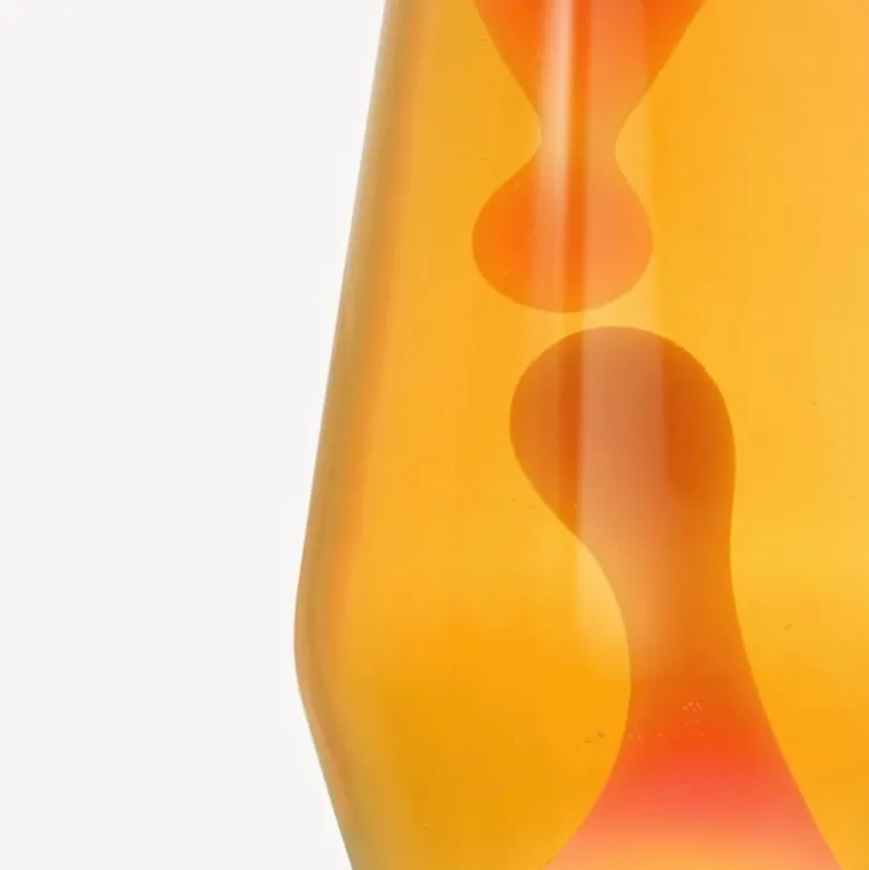 Astro koppar lavalampa gul med orange lava
