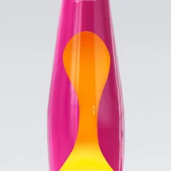Astro silver lavalampa rosa med gul lava