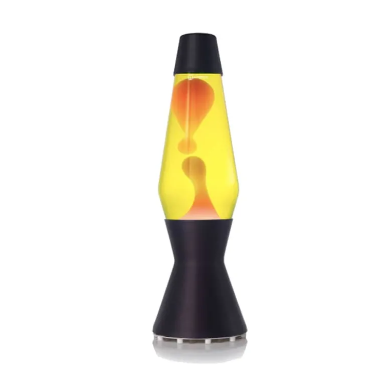 Astro svart lavalampa gul med orange lava
