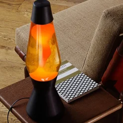 Astro svart lavalampa gul med orange lava